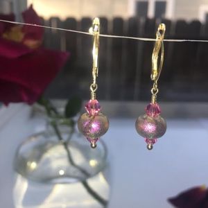 316: Pink Champagne Earrings